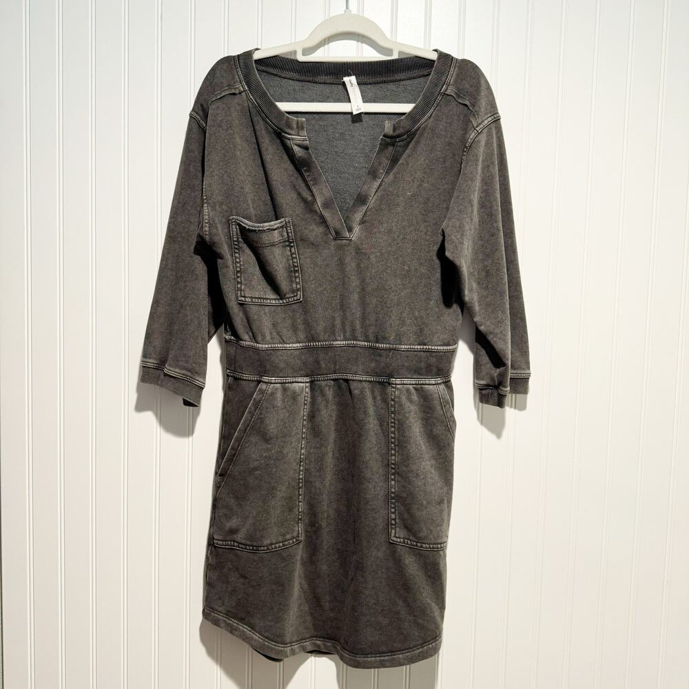 Anthropologie Daily Practice Gray Utility Sweatshirt Dress Size Small - Picture 2 of 7